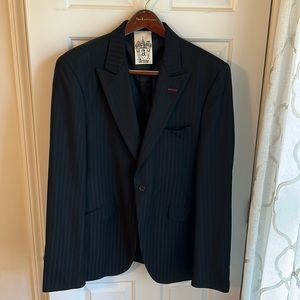 Artine Men’s Blazer Jacket with Crystal Skull XL